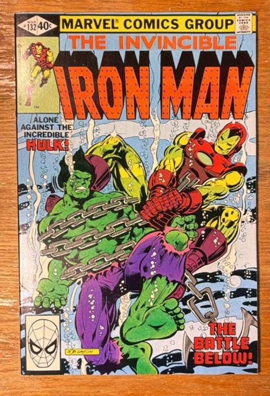 The Invincible Iron Man #132 Marvel Comics 1980 Hulk Battle